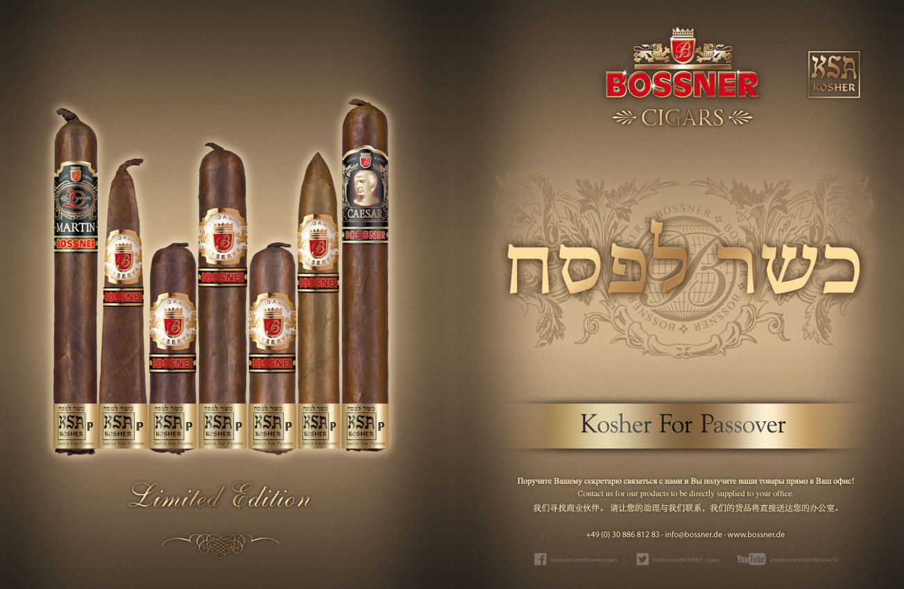 Mediathek AD · KOSHER CIGARS BOSSNER © CIGARS COGNAC CONFECTIONERY